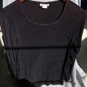 Rainbow black long sleeve top